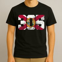 305 Area Code Flag Of Florida Miamidade County T-Shirt