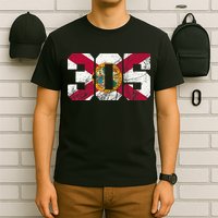 305 Area Code Flag Of Florida Miamidade County T-Shirt