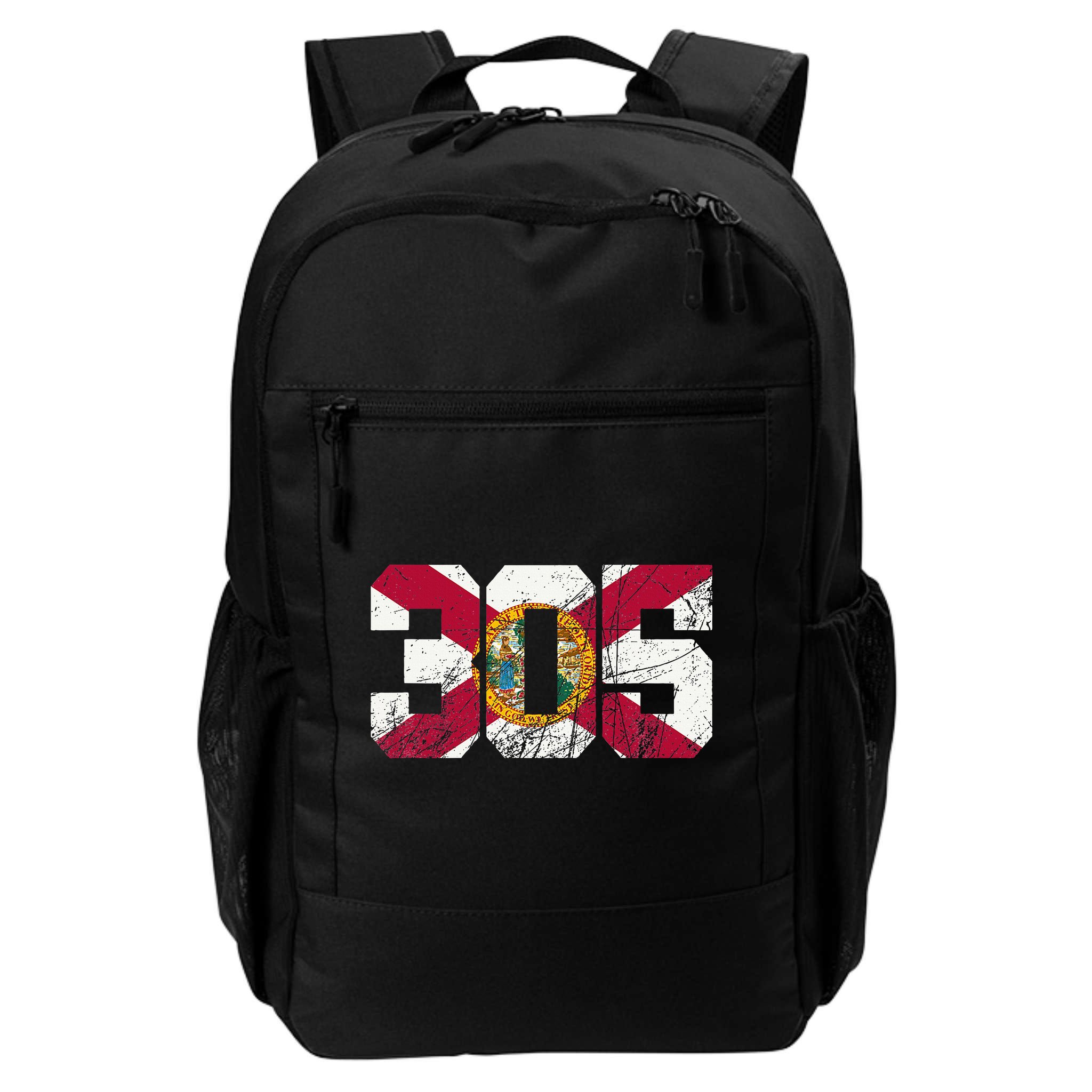 305 Area Code Flag Of Florida Miamidade County Backpack