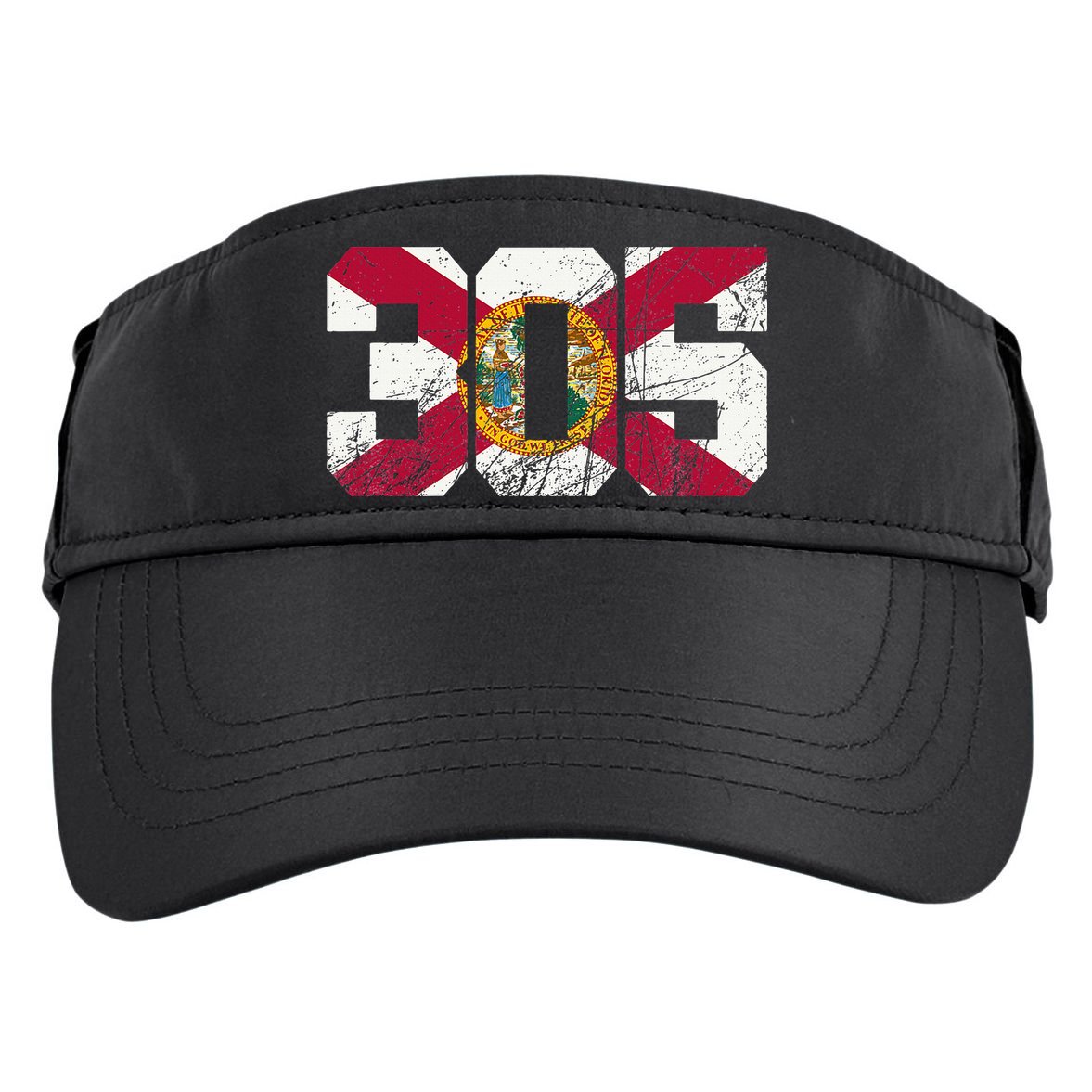 305 Area Code Flag Of Florida Miamidade County Adult Drive Performance Visor