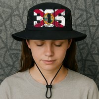 305 Area Code Flag Of Florida Miamidade County Bucket Hat