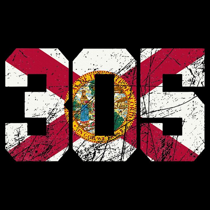 305 Area Code Flag Of Florida Miamidade County Bucket Hat