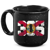 305 Area Code Flag Of Florida Miamidade County 15oz Campfire Ceramic Mug