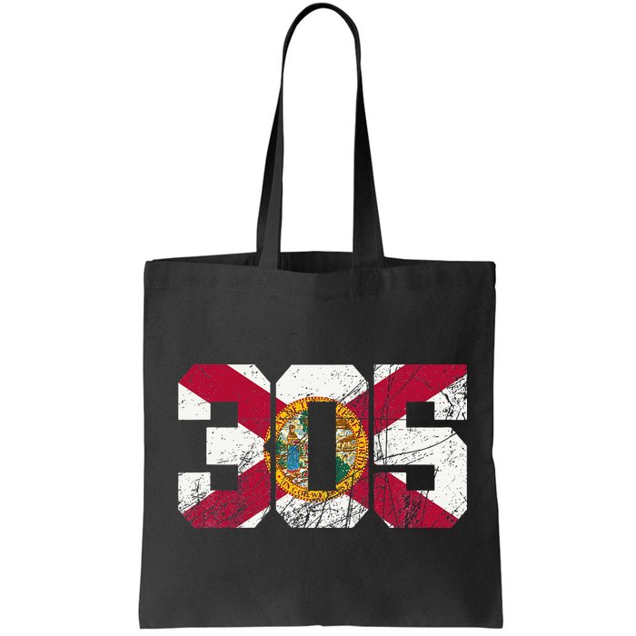 305 Area Code Flag Of Florida Miamidade County Bag