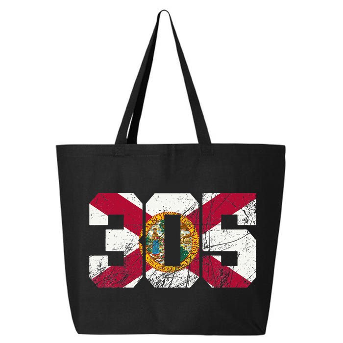 305 Area Code Flag Of Florida Miamidade County 25L Jumbo Tote