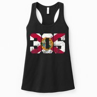 305 Area Code Flag Of Florida Miamidade County Womens Tank Top