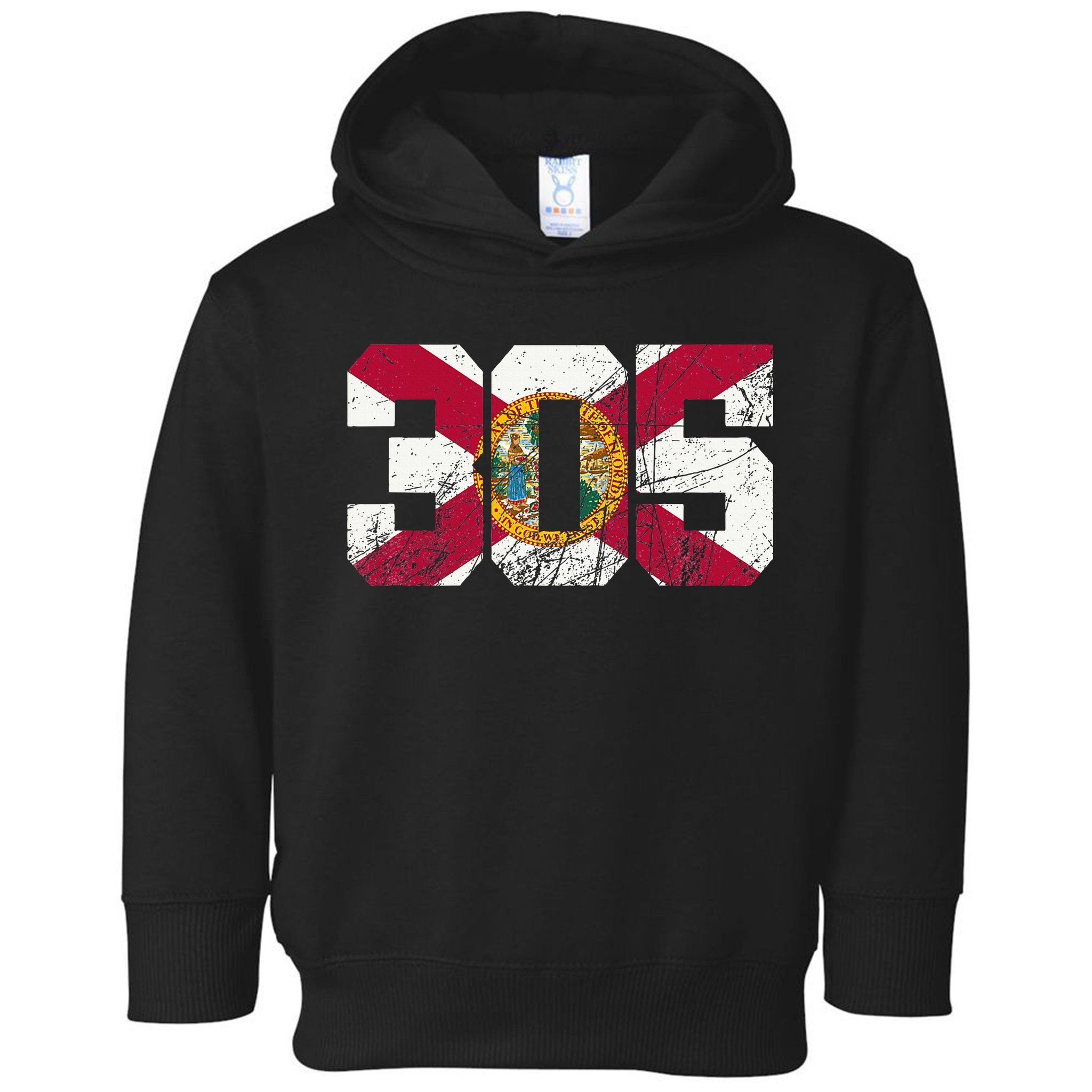 305 Area Code Flag Of Florida Miamidade County Toddler Hoodie