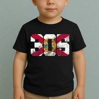 305 Area Code Flag Of Florida Miamidade County Toddler T-Shirt