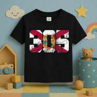 305 Area Code Flag Of Florida Miamidade County Toddler T-Shirt