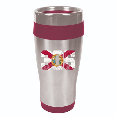 305 Area Code Flag Of Florida Miamidade County 16oz Travel Tumbler