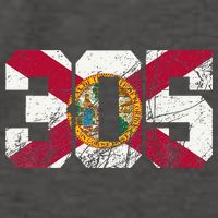 305 Area Code Flag Of Florida Miamidade County Vector Backpack