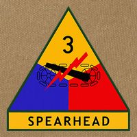 3rd Armored Division Army Wwii Spearhead Cotton Canvas Backpack