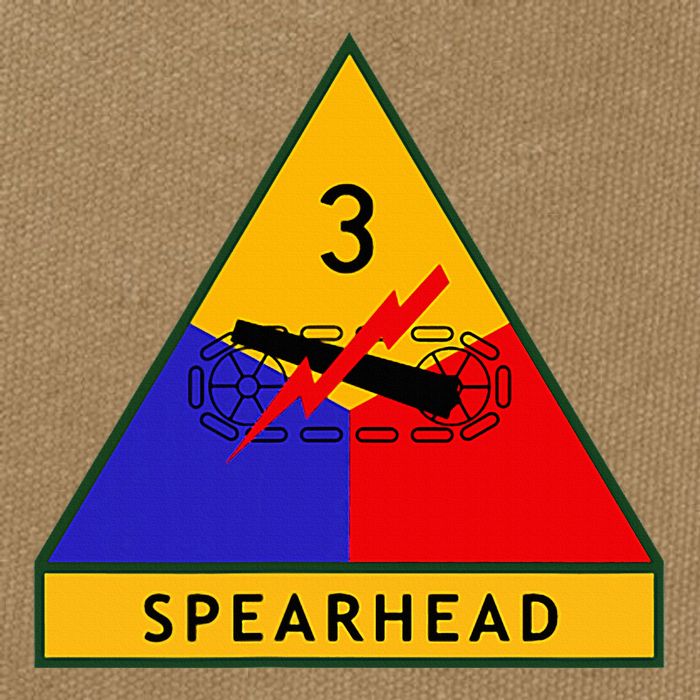3rd Armored Division Army Wwii Spearhead Cotton Canvas Backpack