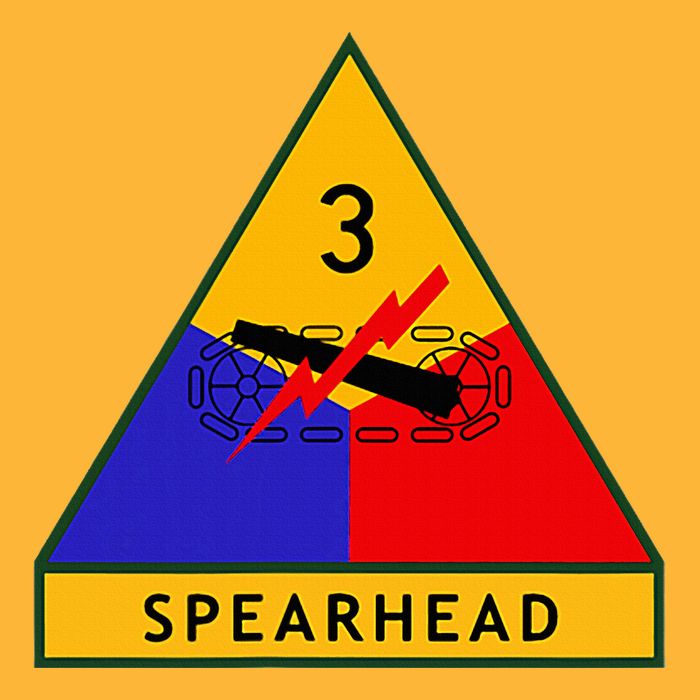 3rd Armored Division Army Wwii Spearhead Pom Pom 12in Knit Beanie