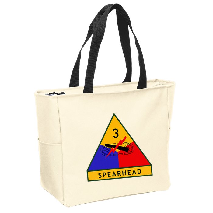 3rd Armored Division Army Wwii Spearhead Zip Tote Bag
