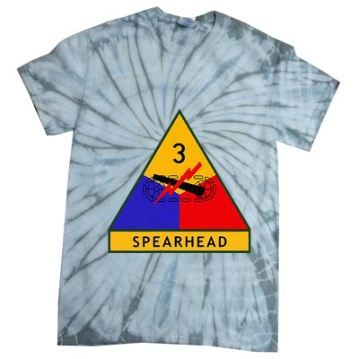 3rd Armored Division Army Wwii Spearhead Tie-Dye T-Shirt