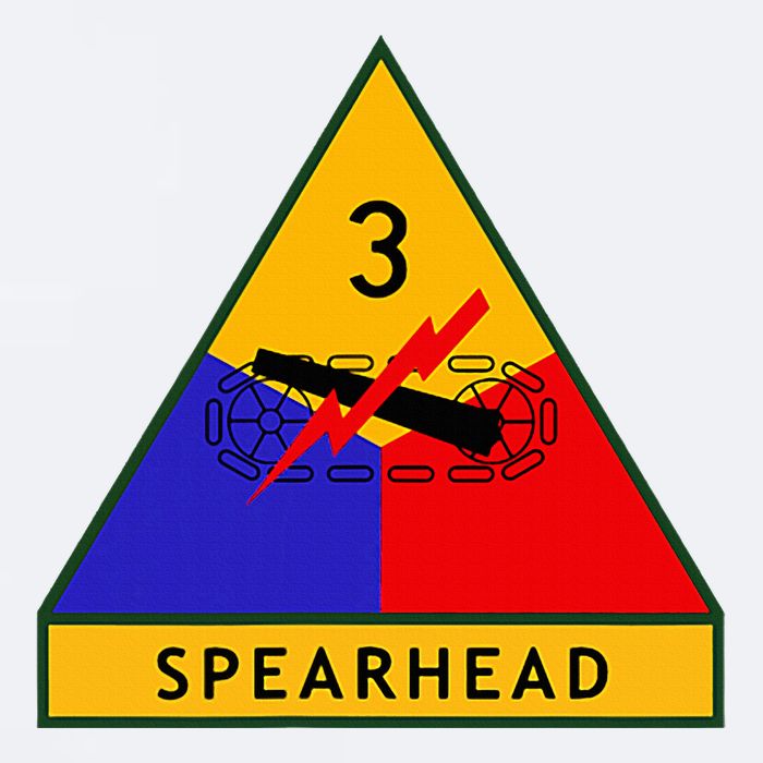 3rd Armored Division Army Wwii Spearhead Sueded Cloud Jersey T-Shirt