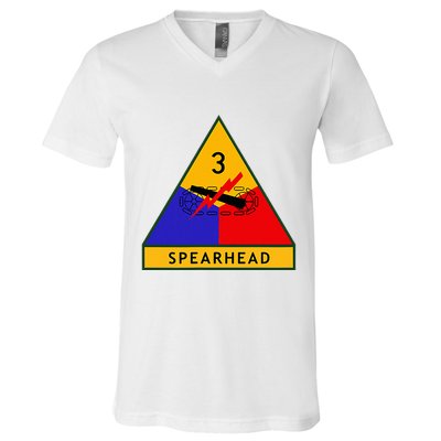 3rd Armored Division Army Wwii Spearhead V-Neck T-Shirt