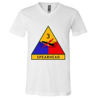 3rd Armored Division Army Wwii Spearhead V-Neck T-Shirt