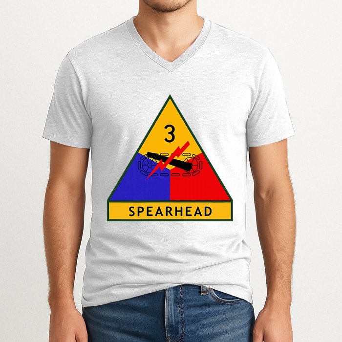 3rd Armored Division Army Wwii Spearhead V-Neck T-Shirt