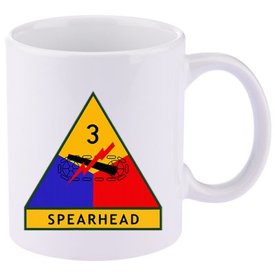 3rd Armored Division Army Wwii Spearhead 11oz C Handle Ceramic Mug