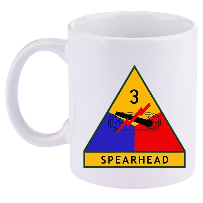 3rd Armored Division Army Wwii Spearhead 11oz C Handle Ceramic Mug