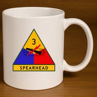 3rd Armored Division Army Wwii Spearhead 11oz C Handle Ceramic Mug