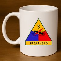 3rd Armored Division Army Wwii Spearhead 11oz C Handle Ceramic Mug
