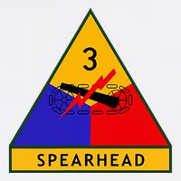 3rd Armored Division Army Wwii Spearhead Flat Bill Trucker Hat