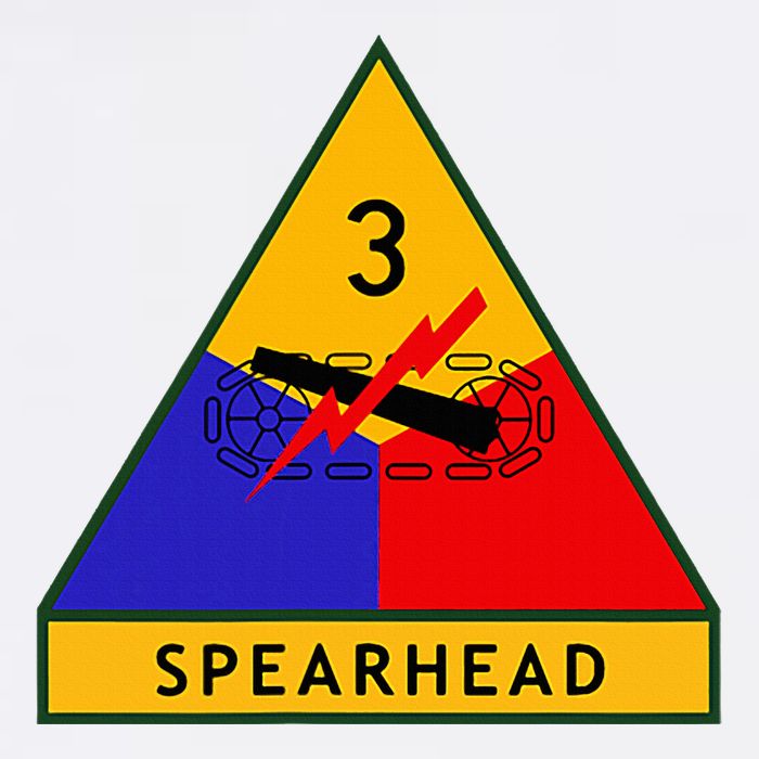 3rd Armored Division Army Wwii Spearhead Flat Bill Trucker Hat