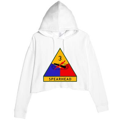 3rd Armored Division Army Wwii Spearhead Crop Fleece Hoodie