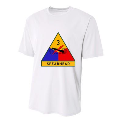3rd Armored Division Army Wwii Spearhead Youth Performance Sprint T-Shirt