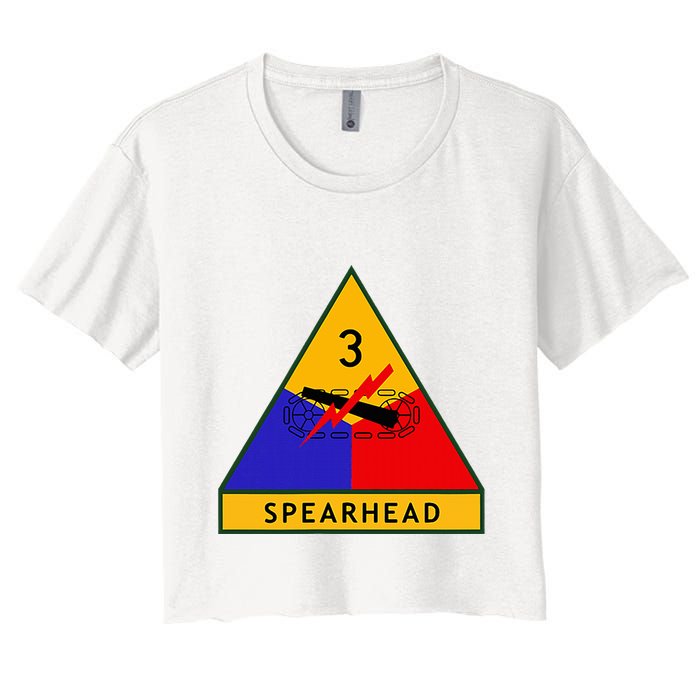 3rd Armored Division Army Wwii Spearhead Crop Top