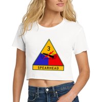 3rd Armored Division Army Wwii Spearhead Crop Top
