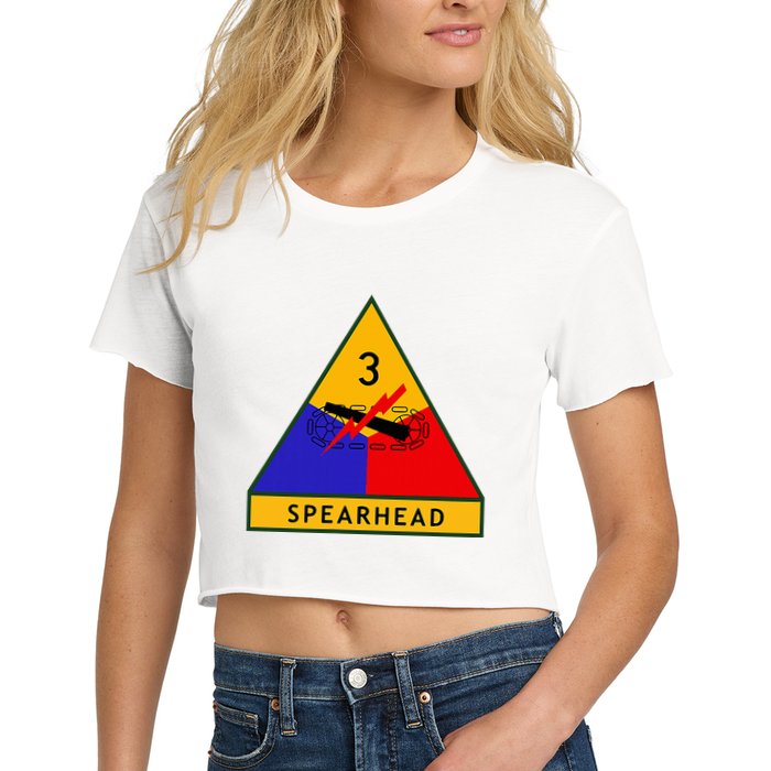 3rd Armored Division Army Wwii Spearhead Crop Top