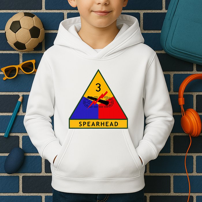 3rd Armored Division Army Wwii Spearhead Kids Hoodie