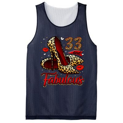 33 And Fabulous High Heels Stepping Into My 33rd Birthday Mesh Reversible Basketball Jersey Tank