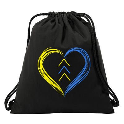 3 Arrows Heart Love Trisomy 21 Down Syndrome Awareness Funny Gift Drawstring Bag