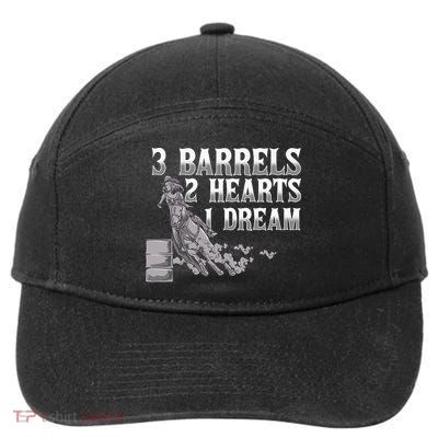 3 Barrels 2 Hearts 1 Dream Horse Barrel Racing 7-Panel Snapback Hat