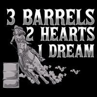 3 Barrels 2 Hearts 1 Dream Horse Barrel Racing Bucket Hat