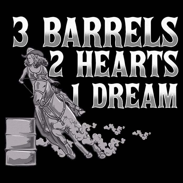 3 Barrels 2 Hearts 1 Dream Horse Barrel Racing Bucket Hat