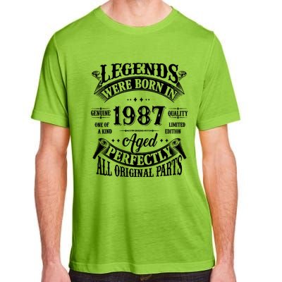 37th Birthday 37 Years Old Vintage Legends Born In 1987 Adult ChromaSoft Performance T-Shirt