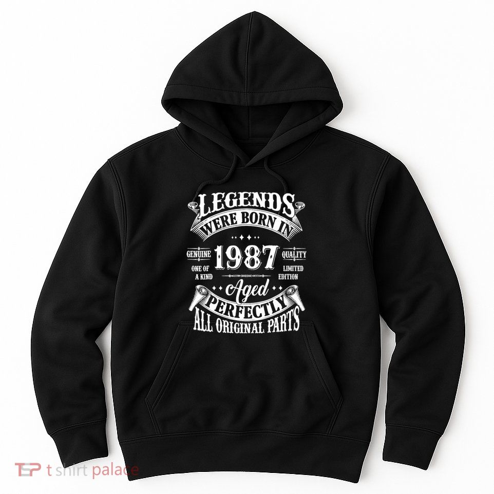 37th Birthday 37 Years Old Vintage Legends Born In 1987 Hoodie