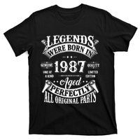 37th Birthday 37 Years Old Vintage Legends Born In 1987 T-Shirt