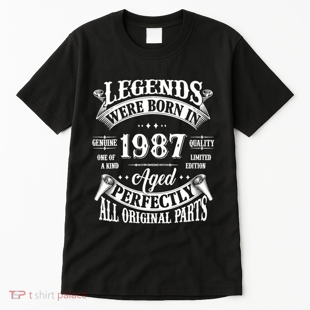 37th Birthday 37 Years Old Vintage Legends Born In 1987 Tall T-Shirt