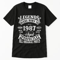 37th Birthday 37 Years Old Vintage Legends Born In 1987 Tall T-Shirt