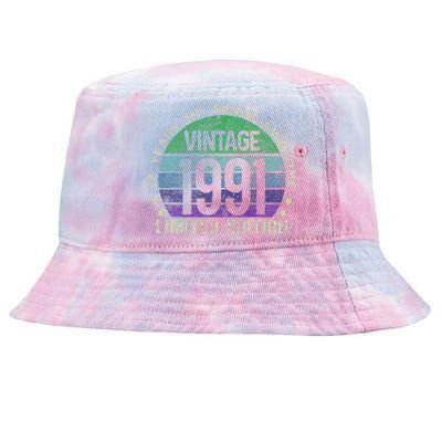 32nd Birthday 32 Year Old Gifts Vintage 1991 Limited Edition Tie-Dyed Bucket Hat