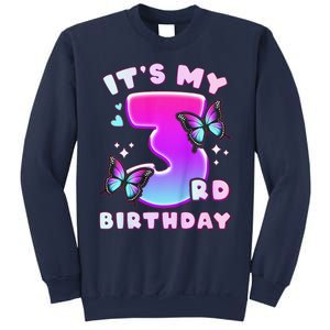 3rd Birthday, 3 Years, Butterflies And Number 3 Sweatshirt