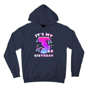 3rd Birthday, 3 Years, Butterflies And Number 3 Tall Hoodie