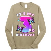 3rd Birthday, 3 Years, Butterflies And Number 3 Long Sleeve Shirt